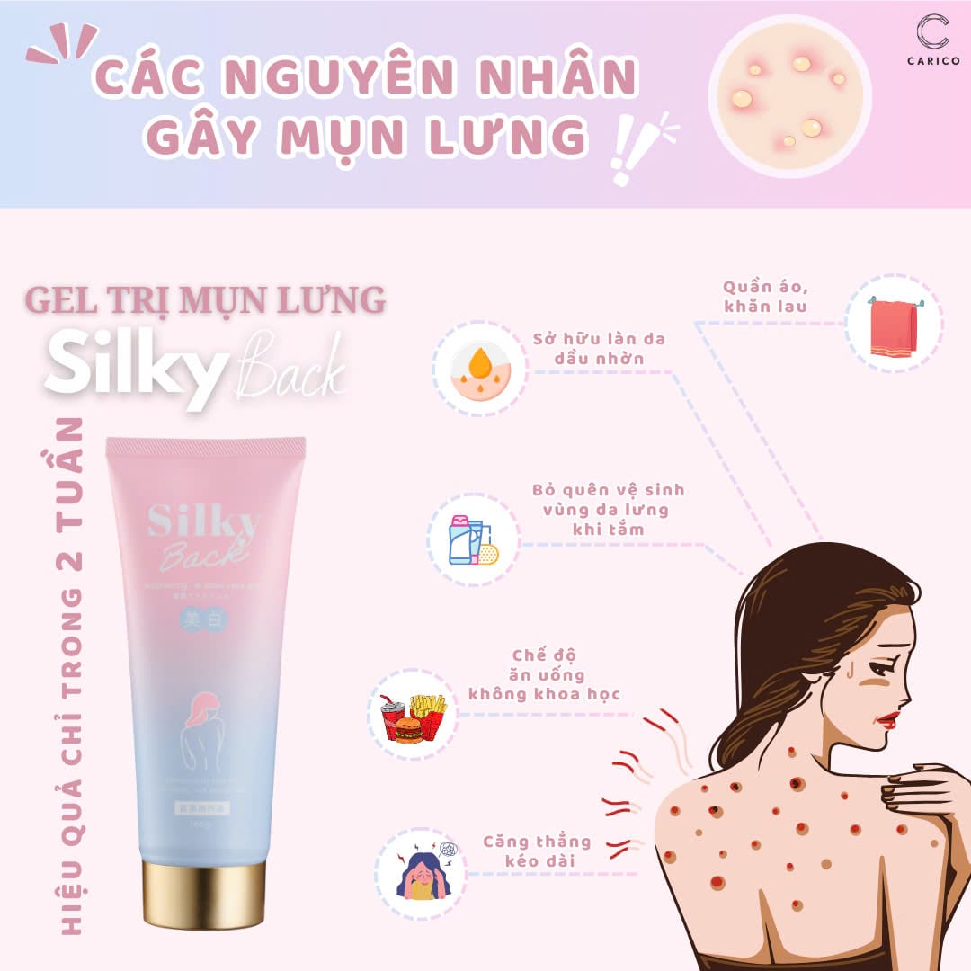 Gel Giảm Mụn Lưng Silky Back 100g