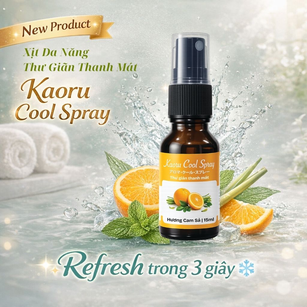 Xịt Đa Năng Thư Giãn Thanh Mát Kaoru Cool Spray
