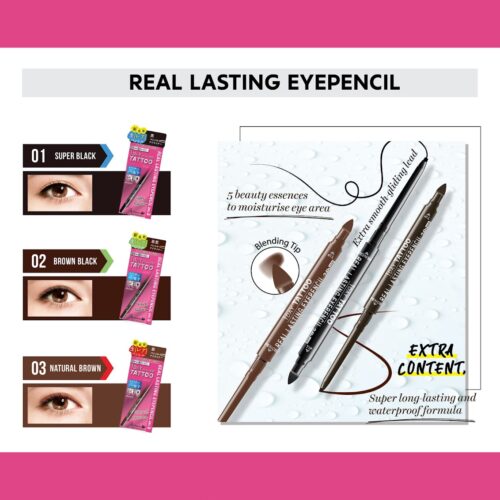 Chì kẻ mắt chống nước K-PALETTE Real Lasting Eyepencil 24h WP