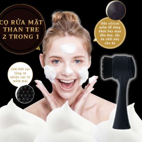 Cọ rửa mặt than tre 2 đầu COGIT Cleansing Brush Bamboo Charcoal