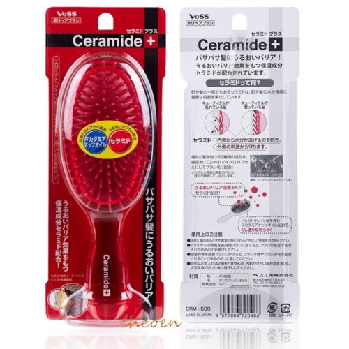 Lược chải tóc chăm sóc hư tổn CRM-500 ceramide plus poly Hair Brush