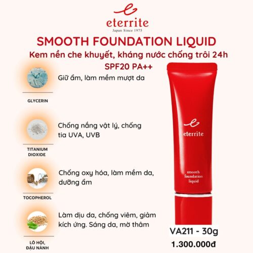 Kem nền che khuyết, kháng nước chống trôi 24h SPF20 PA ++