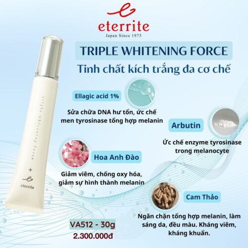 ETERRITE TRIPLE WHITENING FORCE<br>  Tinh chất kích trắng đa cơ chế