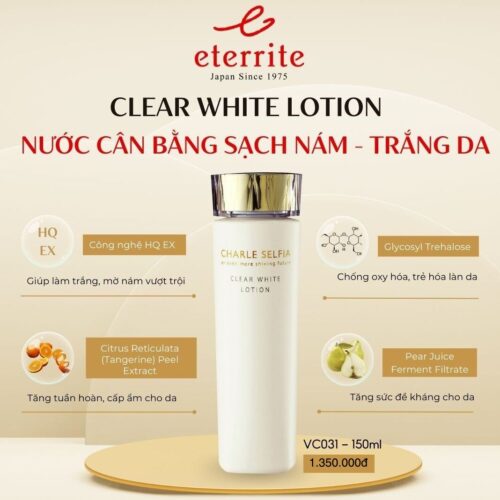 CLEAR WHITE LOTION <br> Nước cân bằng làm sạch nám và trắng da