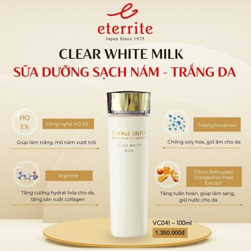 CLEAR WHITE MILK <br> Sữa dưỡng làm sạch nám và trắng da