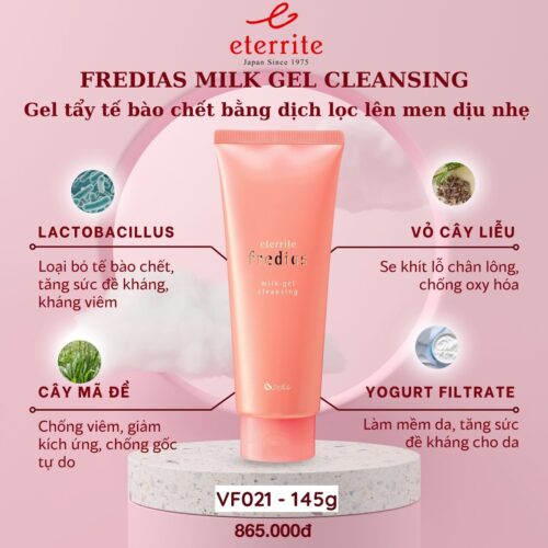 FREDIAS MILK GEL CLEANSING <br> Gel tẩy tế bào chết bằng dịch lọc lên men dịu nhẹ