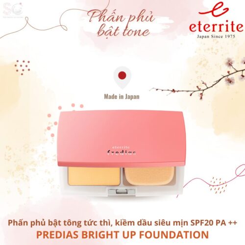 Vỏ hộp phấn phủ bật tone tức thì, kiềm dầu siêu mịn  SPF20 PA ++